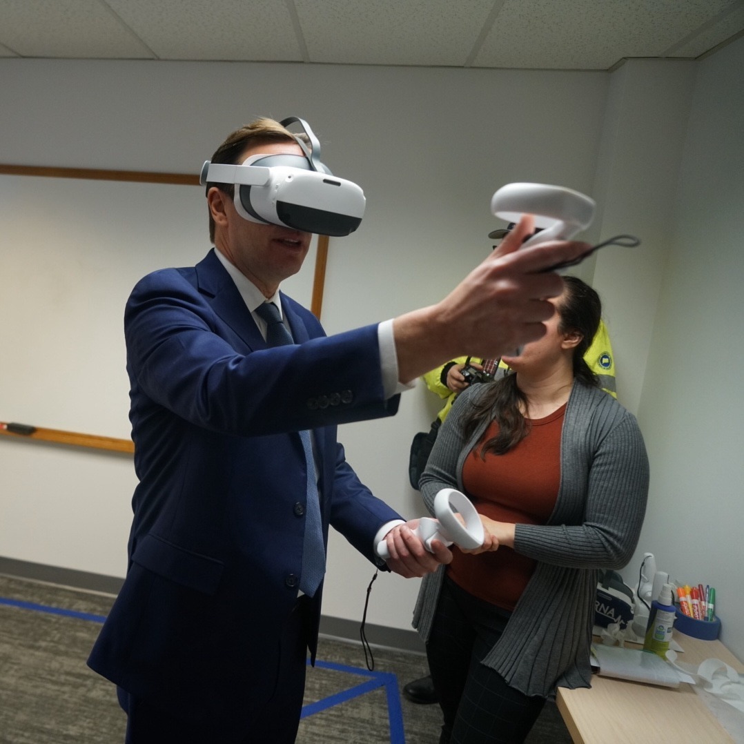 Senator Murphy using VRSim's CNA training product: VRNA.